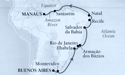 Itinerary map