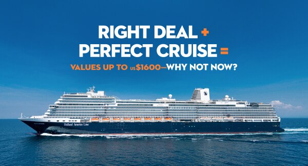 Right Deal + Perfect Cruise = Values Up To us$1600 — Why Not Now?