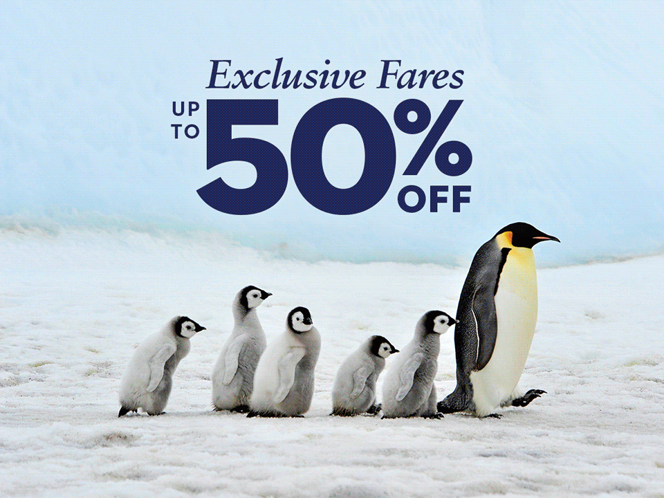 Exclusive Fares Up to 50% Off