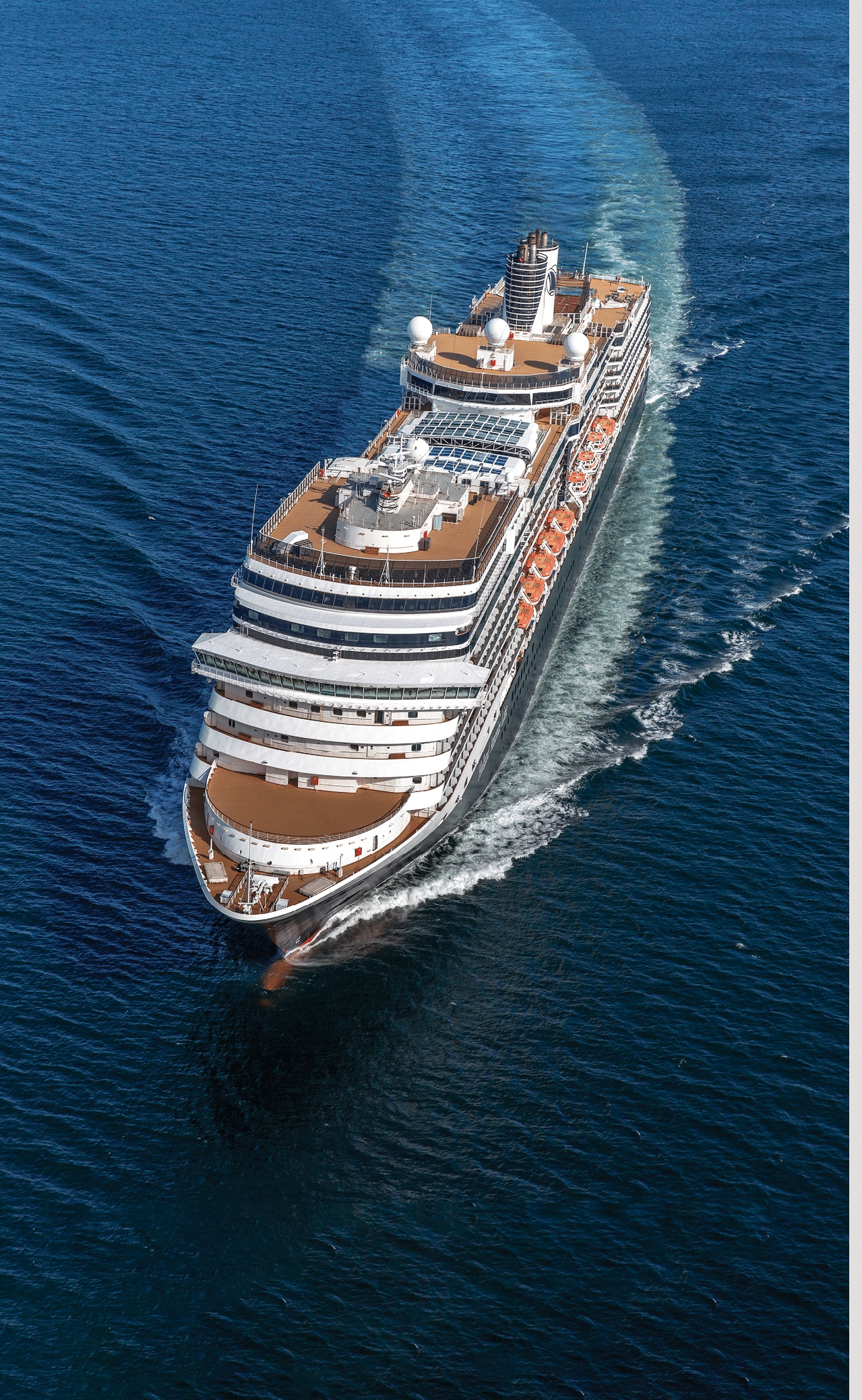 Aerials of Holland America Line's Nieuw Amsterdam in Seattle's Elliott Bay, 18 July 2021.